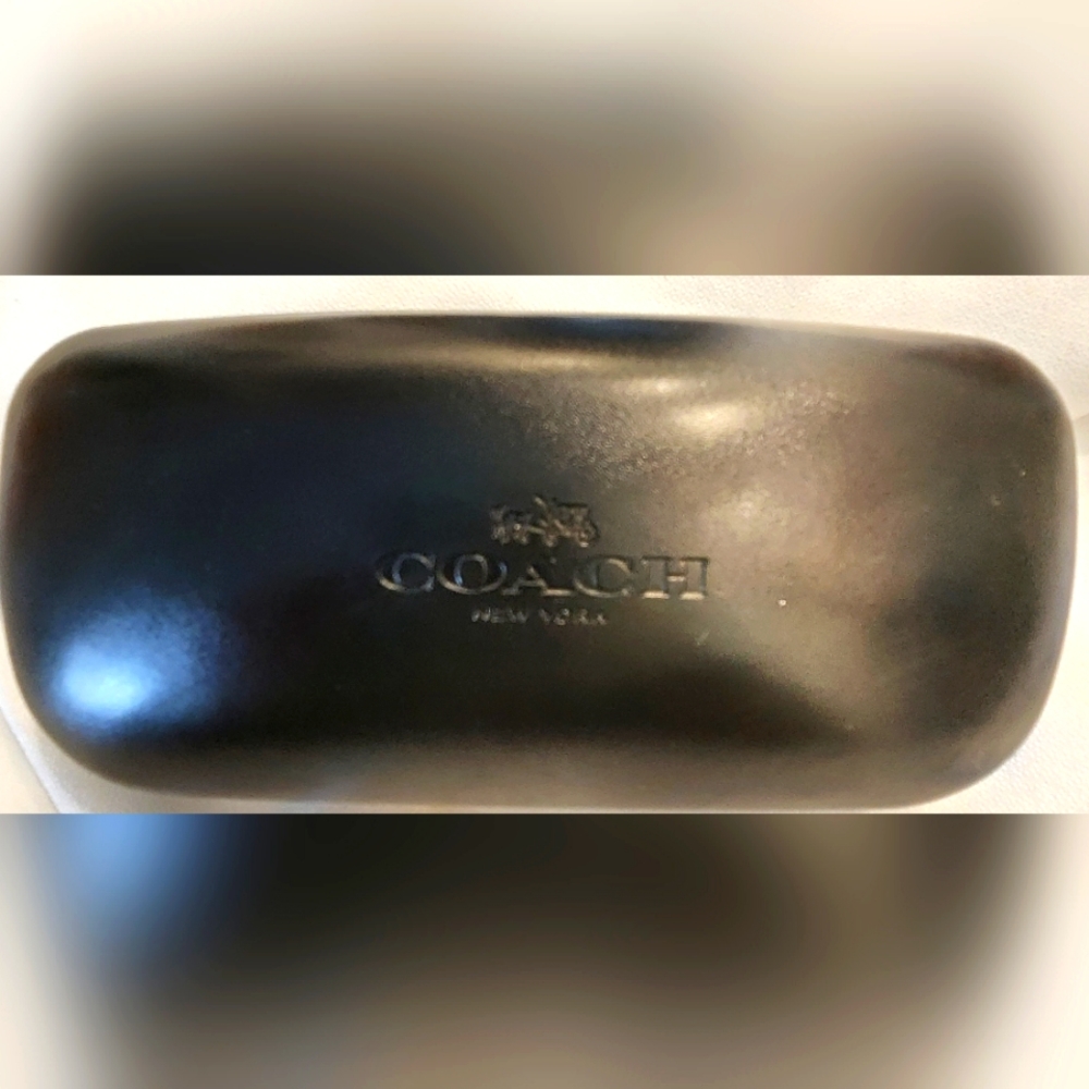 Coach Leather Sunglass Case Black New Condition